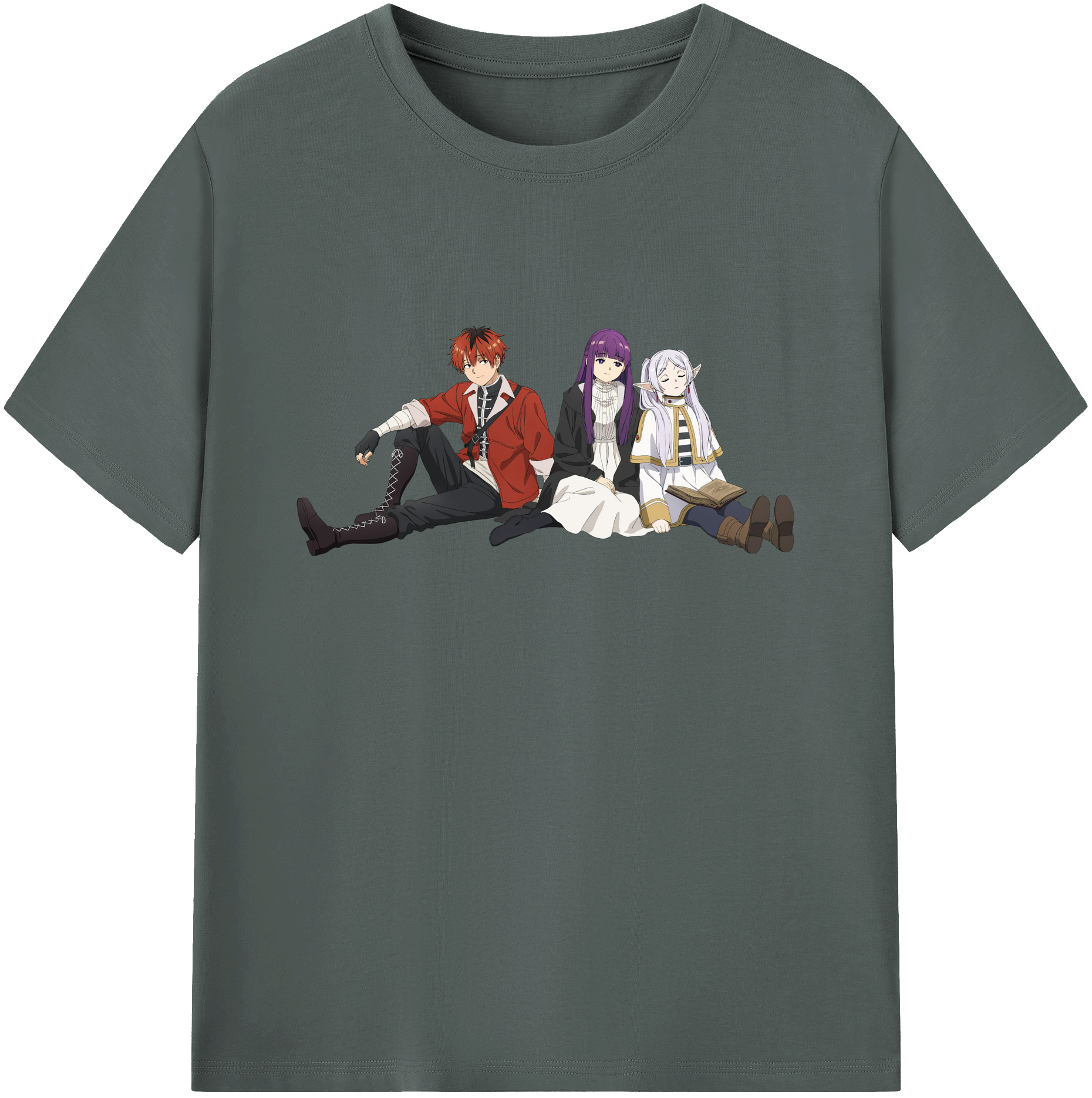 （画像用） 葬送のフリーレン Frieren 綿100％ メンズ半袖Tシャツ｜肌触りやわらか＆通気性